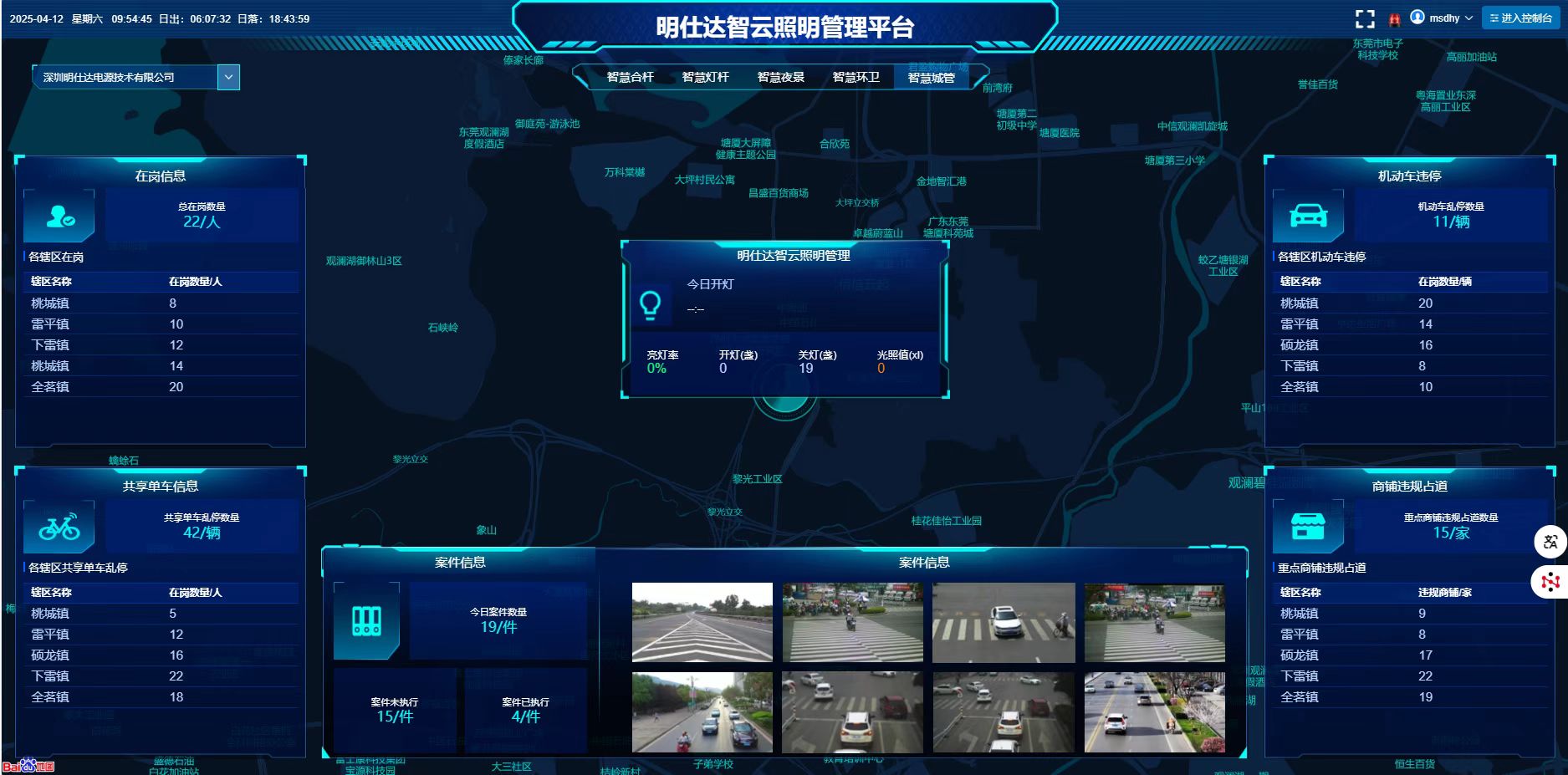 明仕达智云大规模工业级照明SaaS云平台